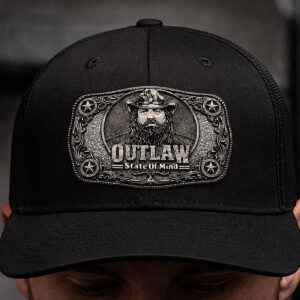 Outlaw state of mind- buckle snap back hat